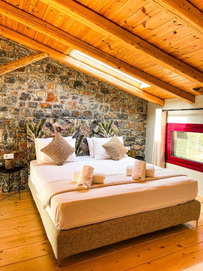 Modern Stone Villas With Swimming Pool Aliveri Bagian luar foto