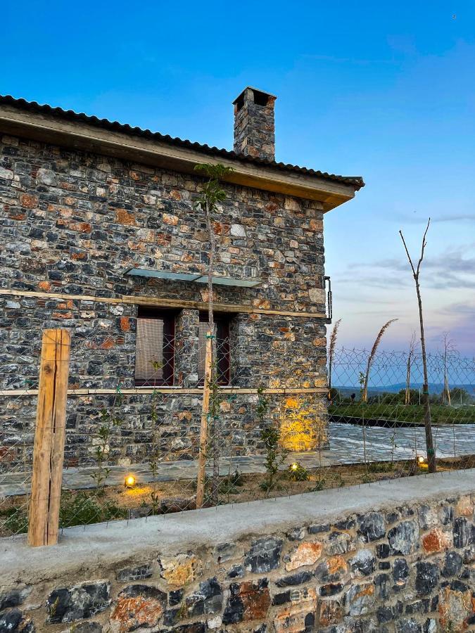 Modern Stone Villas With Swimming Pool Aliveri Bagian luar foto