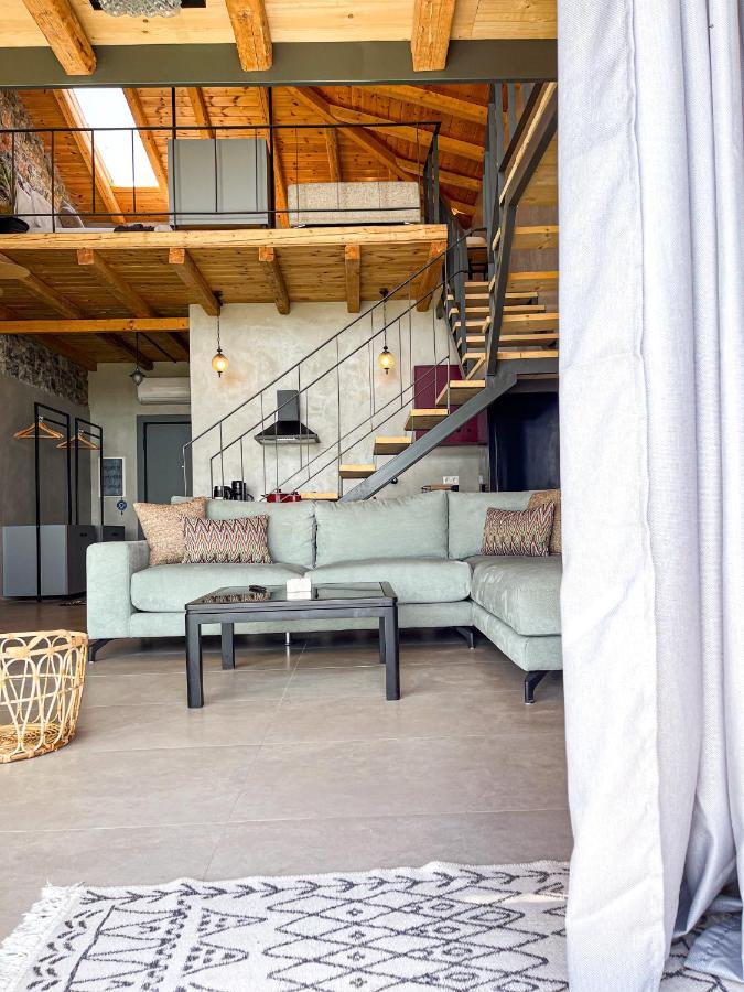Modern Stone Villas With Swimming Pool Aliveri Bagian luar foto