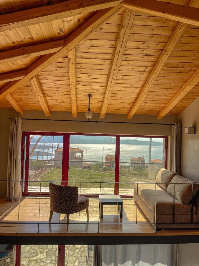 Modern Stone Villas With Swimming Pool Aliveri Bagian luar foto